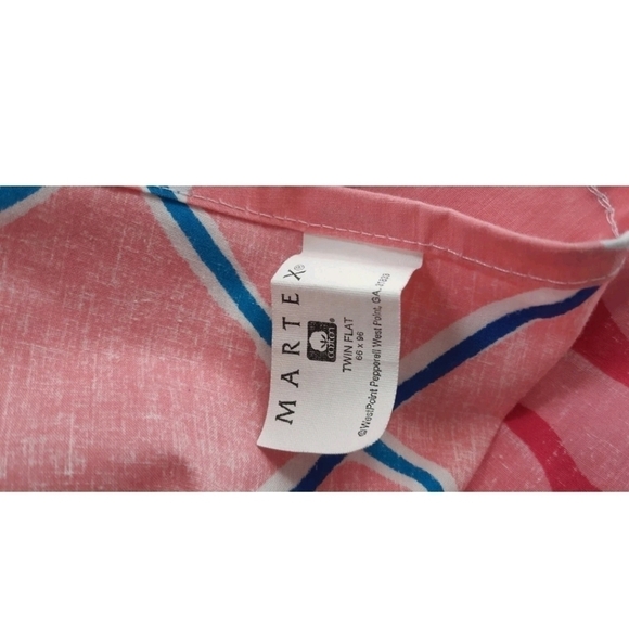 VTG MARTEX WEST POINT PEPPERELL no iron percale TWIN flat sheet FLORAL Garden - Picture 7 of 8